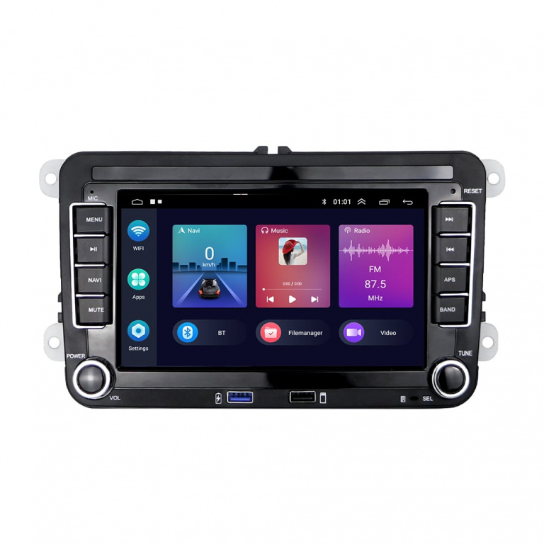 Navigatie Dedicata Skoda, 7Inch, 2Gb Ram, 64Gb stocare, Apple Carplay Android Auto