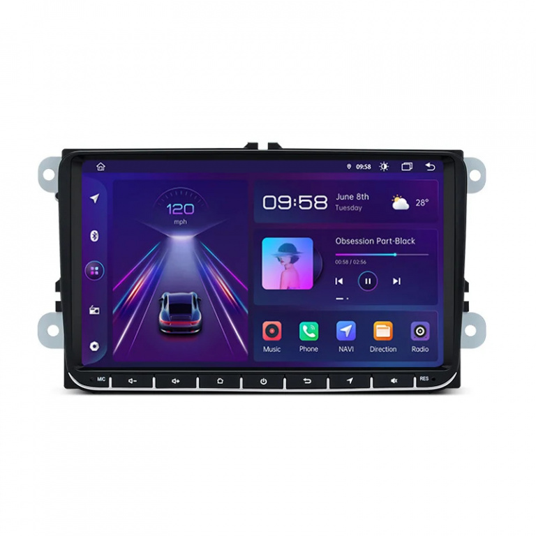 Navigatie Dedicata Skoda, Android, 9Inch, 4Gb Ram, 64Gb stocare, Bluetooth, WiFi, Waze, Canbus