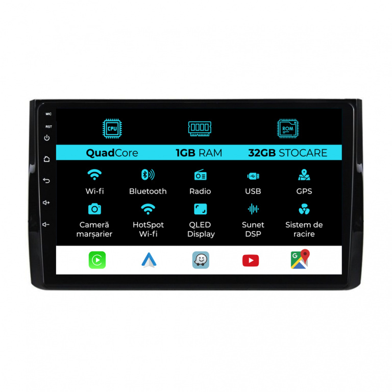 Navigatie Dedicata Skoda Kodiaq (2016-2024), 10Inch, 1Gb Ram, 32Gb Stocare, Carplay
