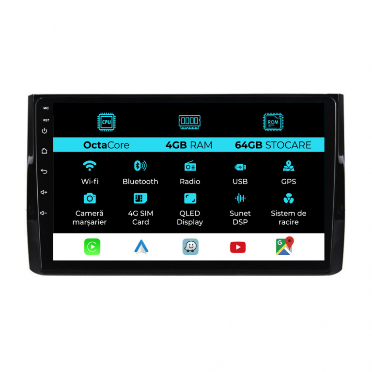 Navigatie Dedicata Skoda Kodiaq (2016-2024), 10Inch, 4Gb Ram, 64Gb Stocare, Carplay
