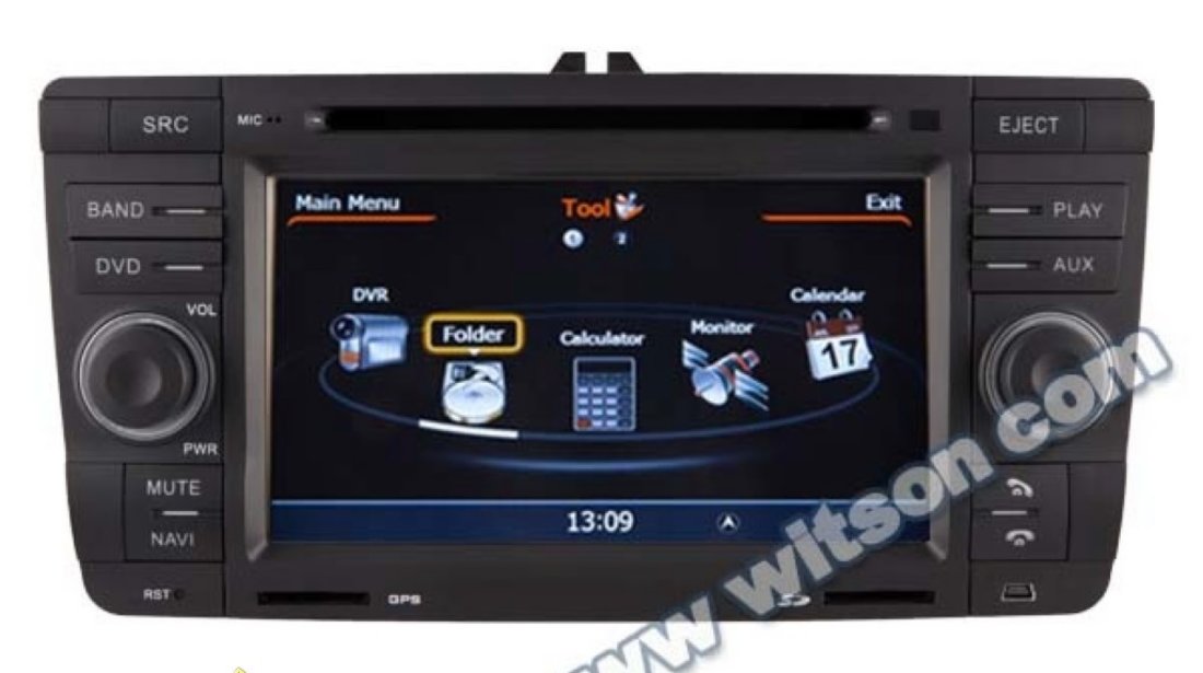 Navigatie Dedicata Skoda Octavia 2 Navd C005 PLATFORMA S100 PROCESOR DUAL CORE A8 1GHZ 512 DDR 2 INTERNET 3G WIFI DVD GPS TV DVR CARKIT PRELUARE AGENDA TELEFONICA MODEL 2014