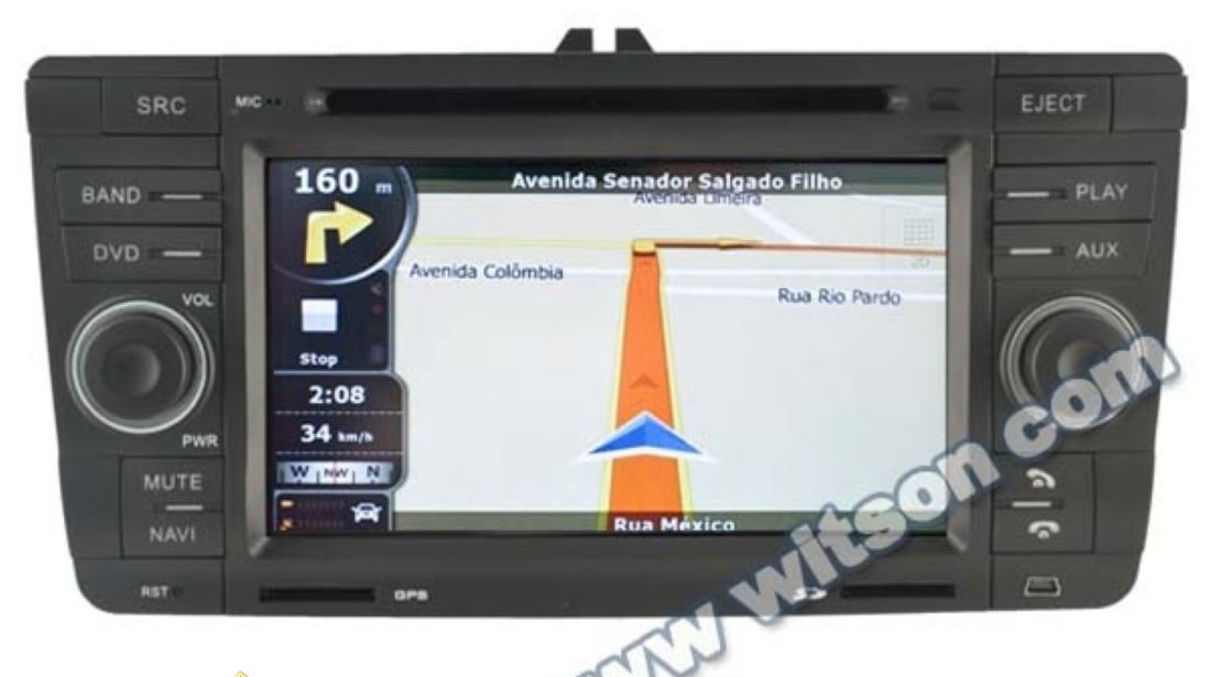 Navigatie Dedicata Skoda Octavia 2 Navd C005 PLATFORMA S100 PROCESOR DUAL CORE A8 1GHZ 512 DDR 2 INTERNET 3G WIFI DVD GPS TV DVR CARKIT PRELUARE AGENDA TELEFONICA MODEL 2014