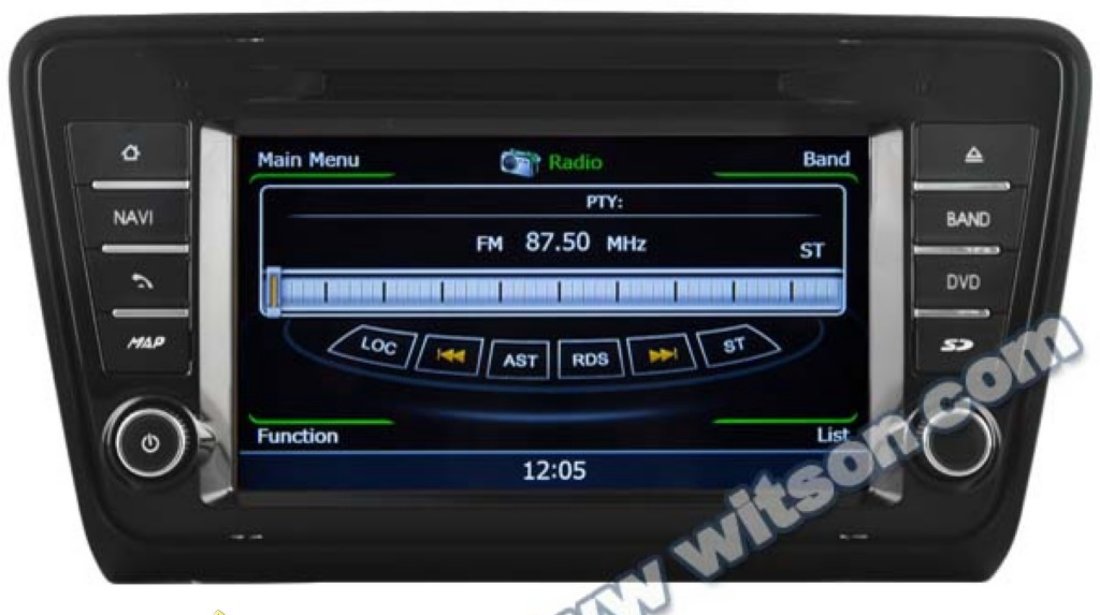 Navigatie Dedicata Skoda Octavia 3 2013 NAVD C279 Dvd Player cu Platforma S100 Dvd Auto Procesor Dual Core A8 1ghz 512 Ddr 2 Dvd Gps Tv Dvr Carkit Preluare Agenda Telefonica