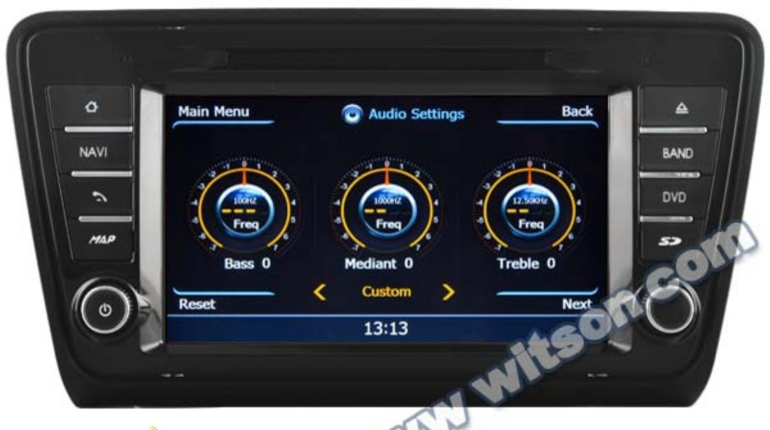 Navigatie Dedicata Skoda Octavia 3 2013 NAVD C279 Dvd Player cu Platforma S100 Dvd Auto Procesor Dual Core A8 1ghz 512 Ddr 2 Dvd Gps Tv Dvr Carkit Preluare Agenda Telefonica