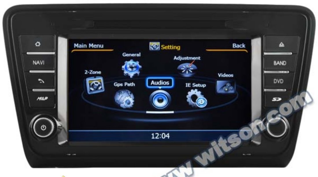 Navigatie Dedicata Skoda Octavia 3 2013 NAVD C279 Dvd Player cu Platforma S100 Dvd Auto Procesor Dual Core A8 1ghz 512 Ddr 2 Dvd Gps Tv Dvr Carkit Preluare Agenda Telefonica