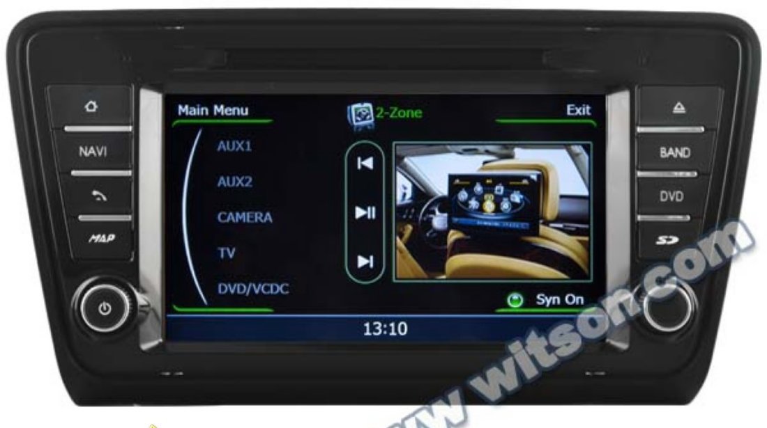 Navigatie Dedicata Skoda Octavia 3 2013 NAVD C279 Dvd Player cu Platforma S100 Dvd Auto Procesor Dual Core A8 1ghz 512 Ddr 2 Dvd Gps Tv Dvr Carkit Preluare Agenda Telefonica