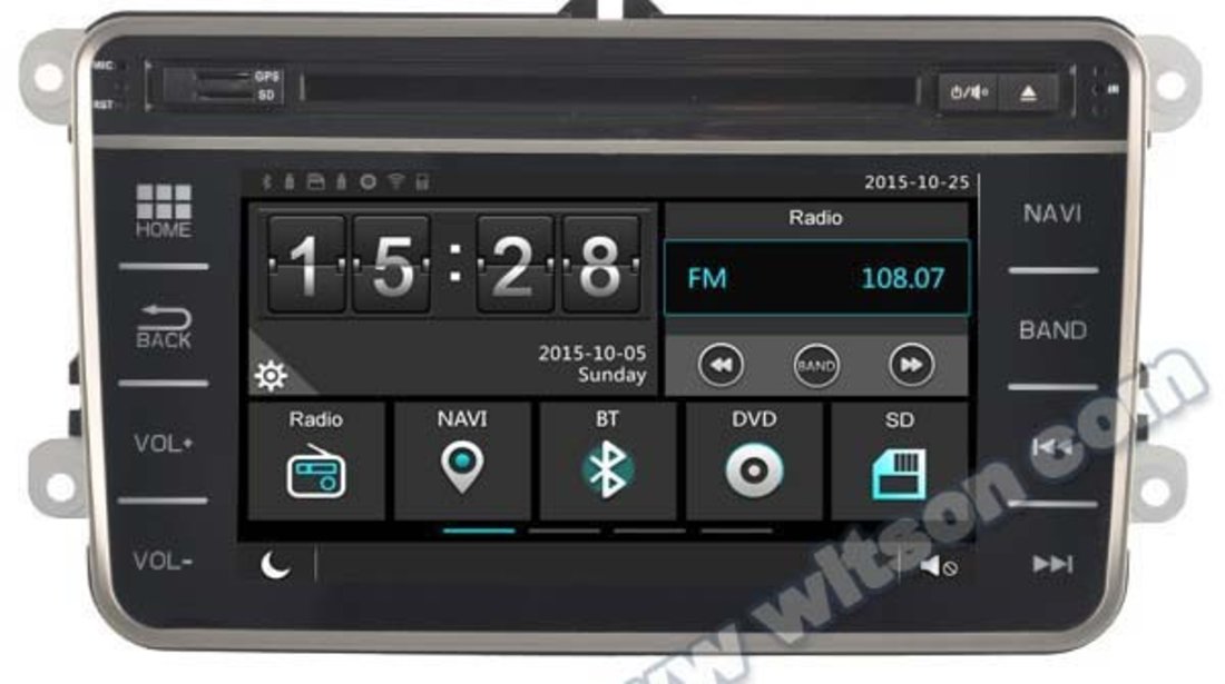 NAVIGATIE DEDICATA Skoda Octavia  II 2005 MODEL WITSON W2-E8246V PLATFORMA C30 ECRAN CAPACITIV 7''