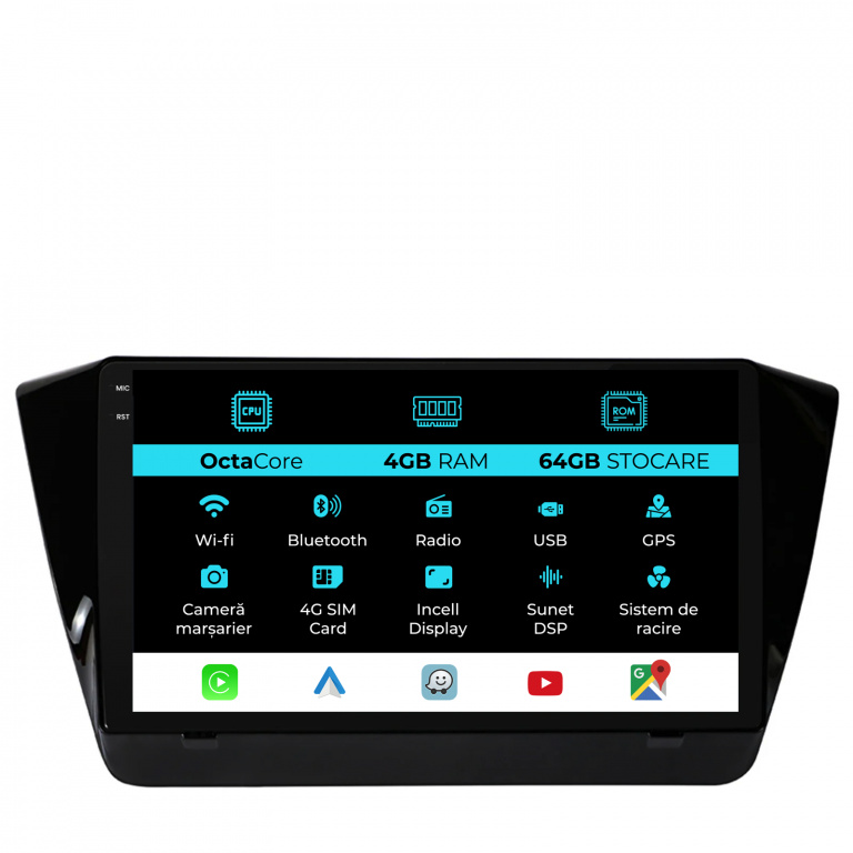Navigatie Dedicata Skoda Superb 3 (2015-2019), 10Inch, 4Gb Ram, 64Gb Stocare, Carplay