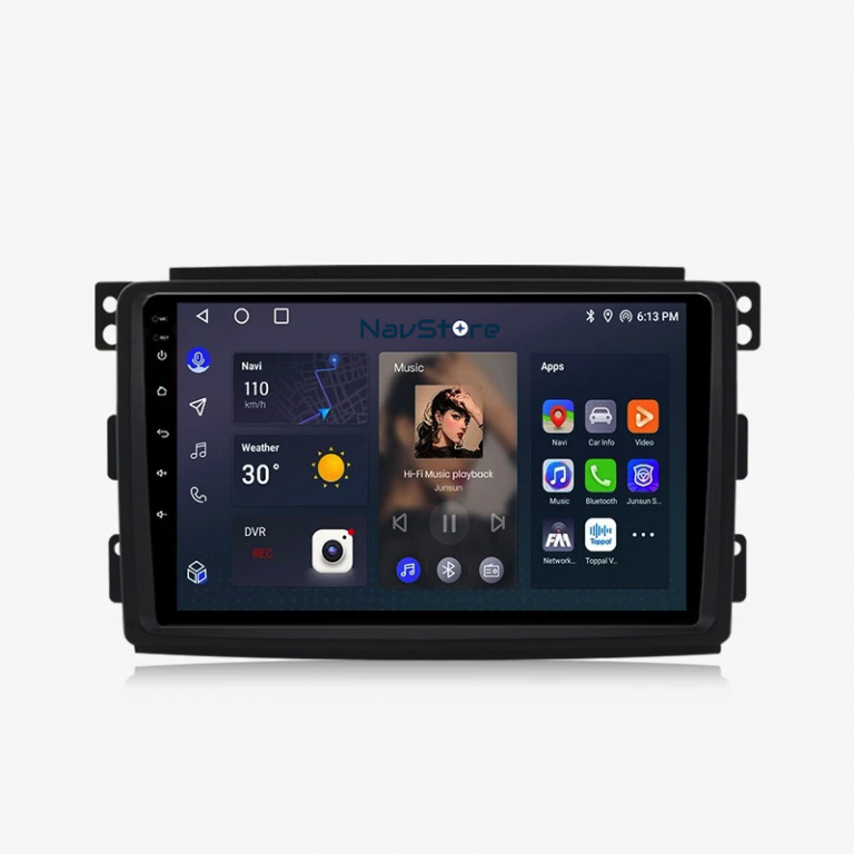 Navigatie Dedicata Smart Fortwo (2005-2010) Forfour (2005-2010), 9 Inch, 6Gb Ram, 128Gb stocare, Bluetooth, WiFi, Waze