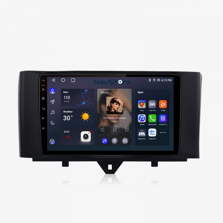 Navigatie Dedicata Smart Fortwo (2010-2015) Forfour (2010-2015), 9 Inch, 6Gb Ram, 128Gb stocare, Bluetooth, WiFi, Waze