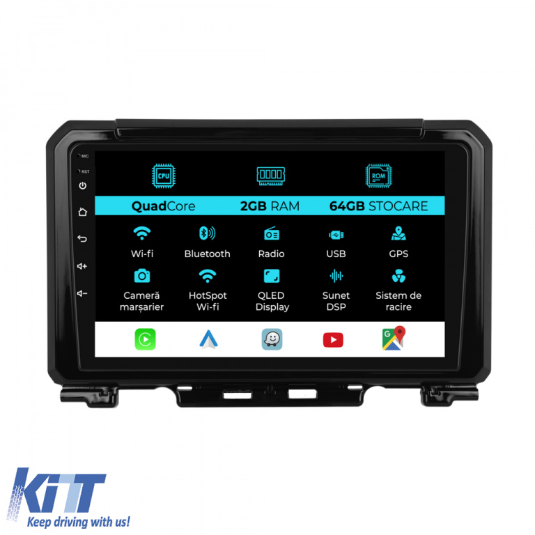 Navigatie Dedicata Suzuki Jimny (2018-2023), 9Inch, 2Gb Ram, 64Gb Stocare, Carplay NAVSZ92SQD