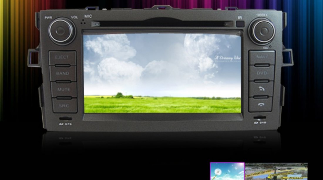 NAVIGATIE DEDICATA TOYOTA AURIS 2007 2012 PLATFORMA S100 WITSON W2-C028 DVD GPS TV DVR CARKIT