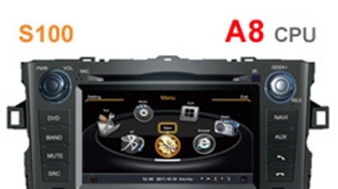 NAVIGATIE DEDICATA TOYOTA AURIS 2007 2012 PLATFORMA S100 WITSON W2-C028 DVD GPS TV DVR CARKIT