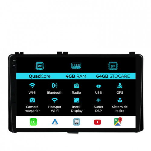 Navigatie Dedicata Toyota Auris, Corolla (2015-2019),QuadCore, 9 Inch, 4Gb Ram, 64Gb stocare, Carpla...