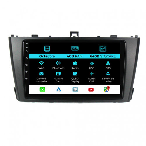 Navigatie Dedicata Toyota Avensis (2008-2015), 9Inch, 4Gb Ram, 64Gb Stocare, Carplay
