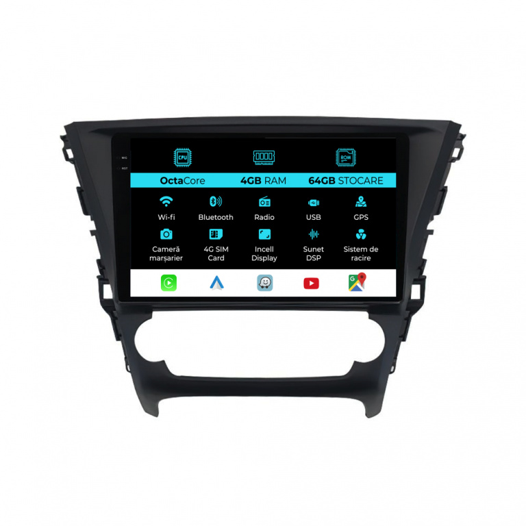 Navigatie Dedicata Toyota Avensis (2015-2018), 9 Inch, 4Gb Ram, 64Gb stocare, Carplay