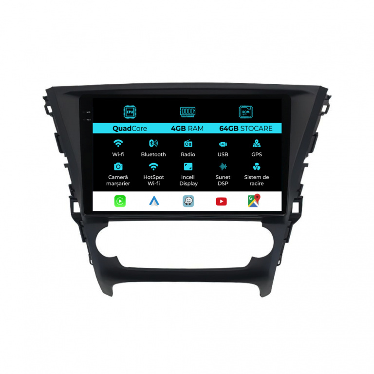 Navigatie Dedicata Toyota Avensis (2015-2018),QuadCore, 9 Inch, 4Gb Ram, 64Gb stocare, Carplay