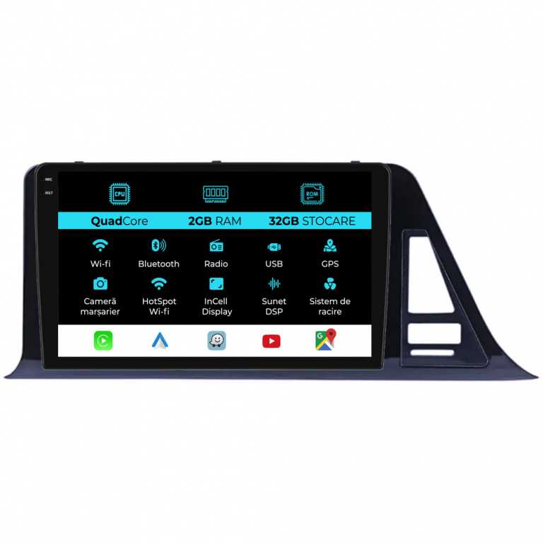 Navigatie Dedicata Toyota CHR (2016-2020), 9Inch, 2Gb Ram, 32Gb Stocare, Carplay
