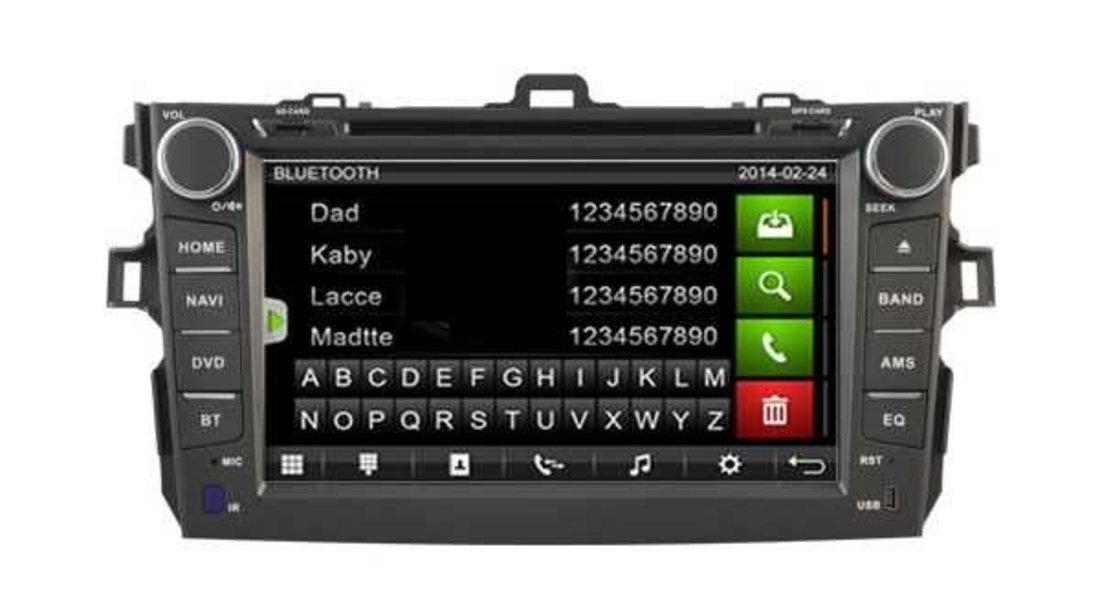 NAVIGATIE DEDICATA TOYOTA COROLLA 2007 - 2012 WITSON W2-D8124T PLATFORMA C36 DVD GPS CARKIT 3G USB