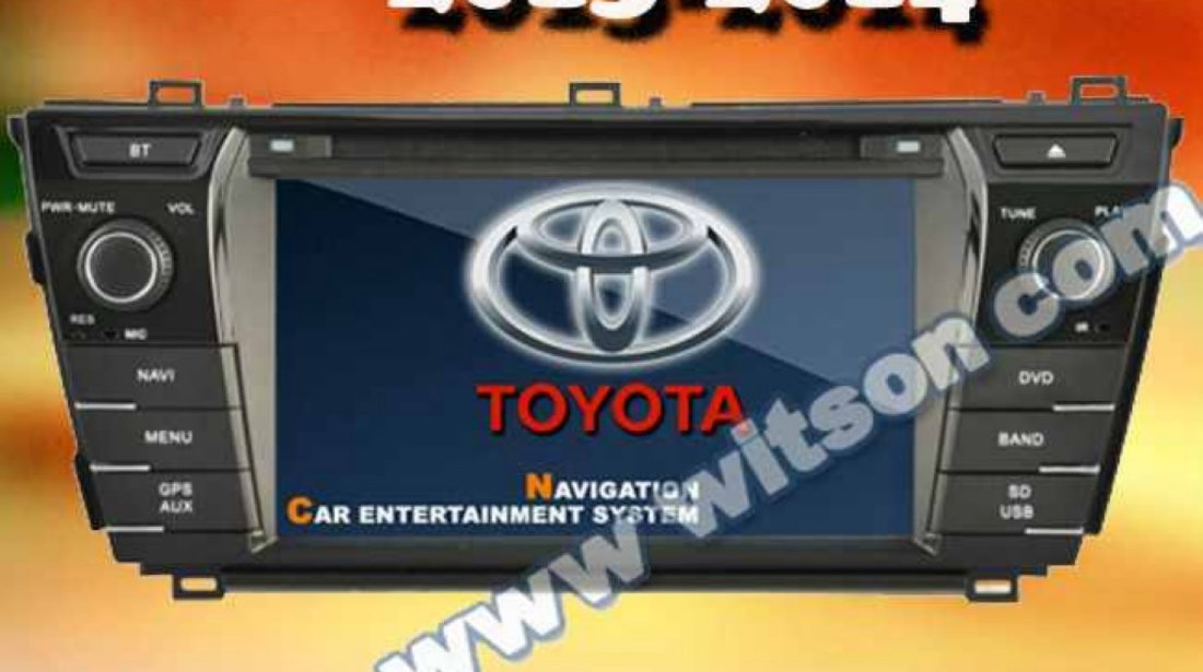 NAVIGATIE DEDICATA TOYOTA COROLLA 2013 2014 WITSON W2-D8156T PLATFORMA C36 WIN8 STYLE DVD PLAYER GPS