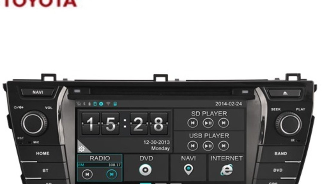 NAVIGATIE DEDICATA TOYOTA COROLLA 2013 2014 WITSON W2-D8156T PLATFORMA C36 WIN8 STYLE DVD PLAYER GPS