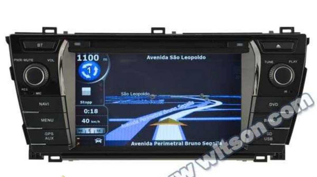 NAVIGATIE DEDICATA TOYOTA COROLLA 2013 2014 WITSON W2-D8156T PLATFORMA C36 WIN8 STYLE DVD PLAYER GPS