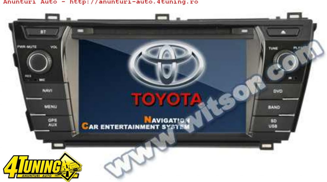 NAVIGATIE DEDICATA TOYOTA COROLLA 2013 2014 WITSON W2-D8156T PLATFORMA C36 WIN8 STYLE DVD PLAYER GPS