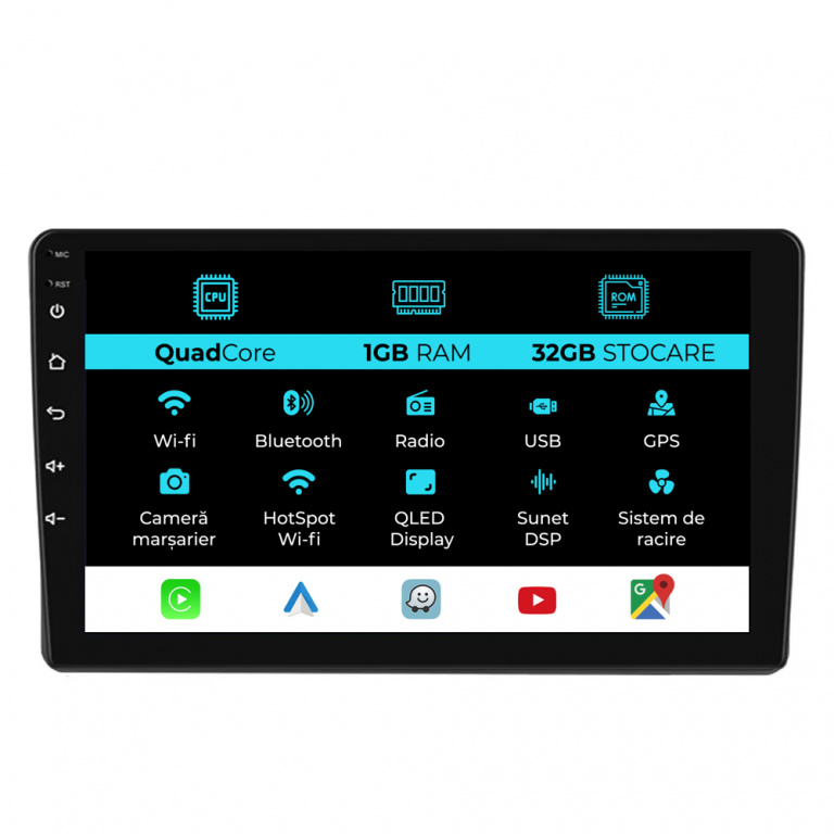 Navigatie Dedicata Toyota Land Cruiser J100 (1998 - 2002), 9Inch, 1Gb Ram, 32Gb Stocare, Carplay