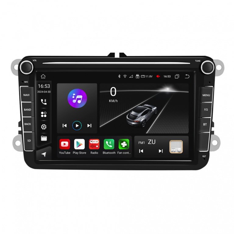 Navigatie Dedicata Volkswagen, 8Inch, 4Gb Ram, 64Gb stocare, Apple Carplay Android Auto
