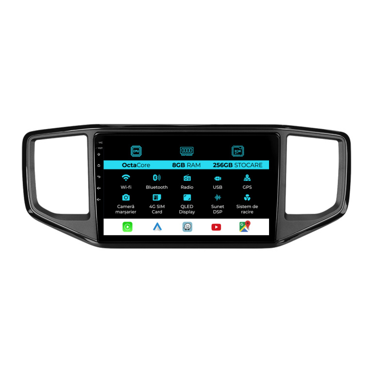 Navigatie Dedicata Volkswagen Amarok (2016-2022), 9Inch, 8Gb Ram, 256Gb Stocare, Carplay
