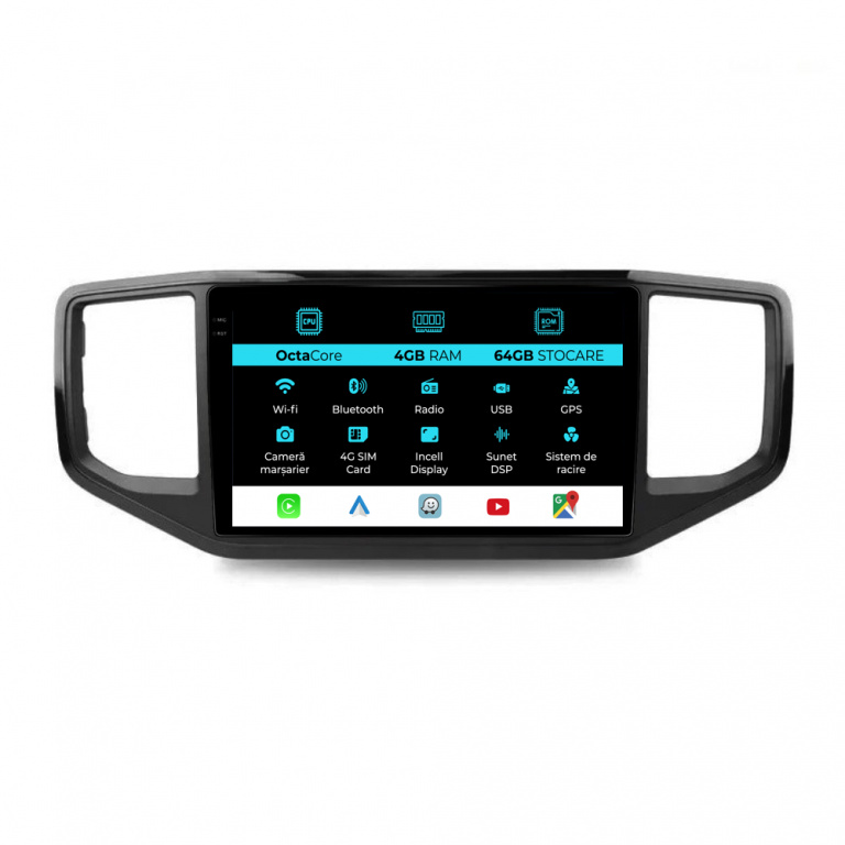 Navigatie Dedicata Volkswagen Amarok (2016-2022), 9Inch, 4Gb Ram, 64Gb Stocare, Carplay