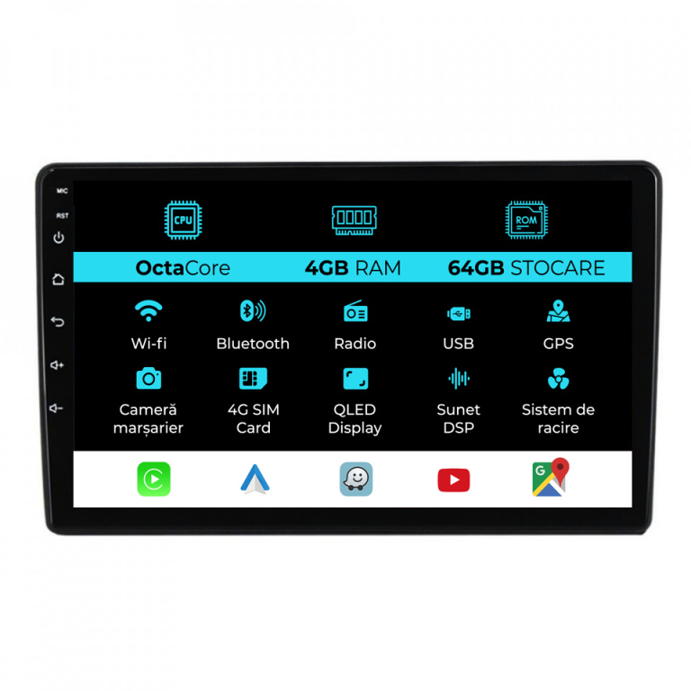 Navigatie Dedicata Volkswagen Beetle (2012 - 2018) 9 Inch, 4Gb Ram, 64Gb stocare, Carplay