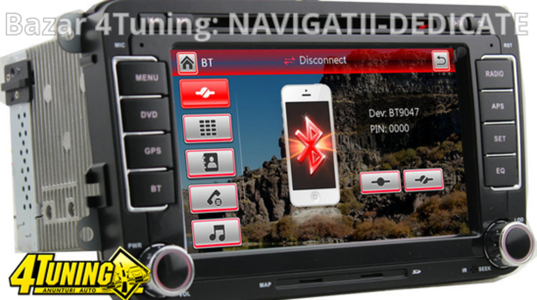 NAVIGATIE DEDICATA VOLKSWAGEN BEETLE NAVD-723V V4 DVD GPS CARKIT PRELUARE AGENDA TELEFONICA