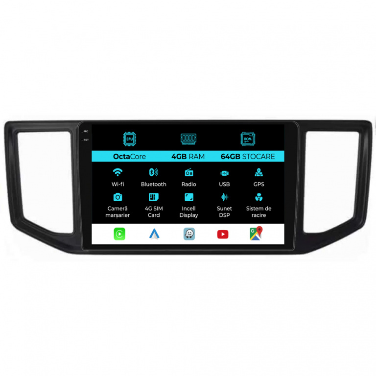 Navigatie Dedicata Volkswagen Crafter (2017-2021), 10Inch, 4Gb Ram, 64Gb Stocare, Carplay