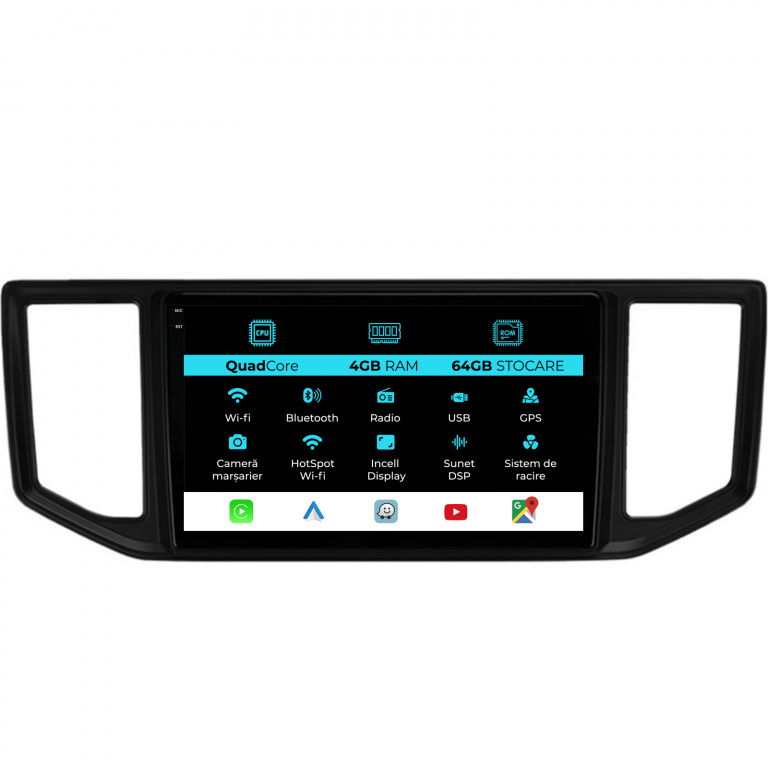 Navigatie Dedicata Volkswagen Crafter (2017-2021),QuadCore, 10Inch, 4Gb Ram, 64Gb Stocare, Carplay
