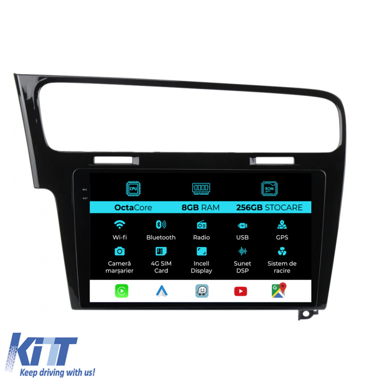 Navigatie Dedicata Volkswagen Golf 7 (2013-2020), 10Inch, 8Gb Ram, 256Gb Stocare, Carplay NAVBM108YQY