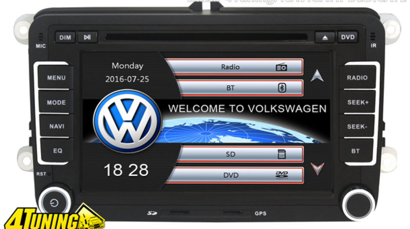 NAVIGATIE DEDICATA VOLKSWAGEN GOLF MK 6 NAVD-723V V4 DVD GPS CARKIT PRELUARE AGENDA TELEFONICA