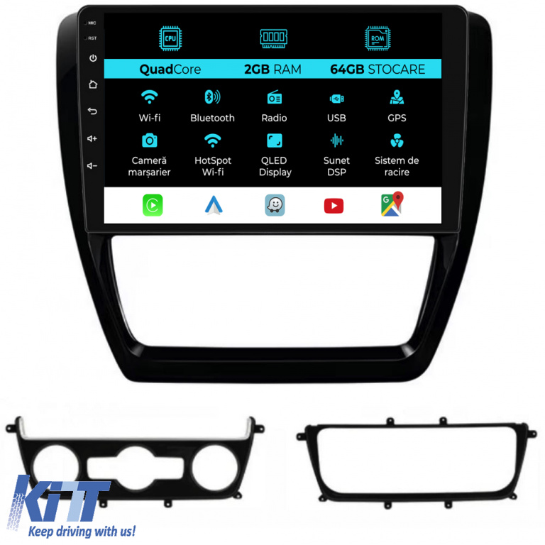 Navigatie Dedicata Volkswagen Jetta (2011 - 2018), 10Inch, 2Gb Ram, 64Gb Stocare, Carplay NAVVW102DRI