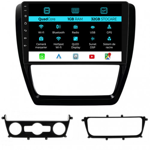 Navigatie Dedicata Volkswagen Jetta (2011 - 2018), 10Inch, 1Gb Ram, 32Gb Stocare, Carplay