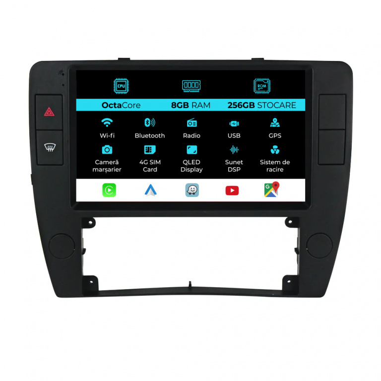 Navigatie Dedicata Volkswagen Passat B5 (2000-2005), 9Inch, 8Gb Ram, 256Gb Stocare, Carplay