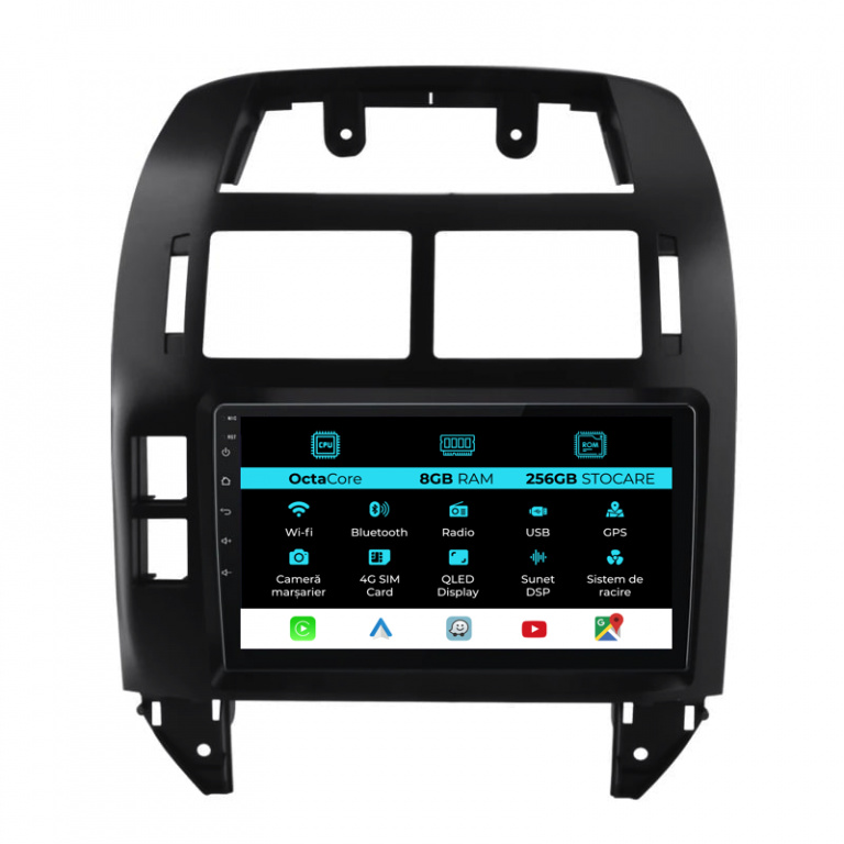 Navigatie Dedicata Volkswagen Polo (2004-2011), 9Inch, 8Gb Ram, 256Gb Stocare, Carplay