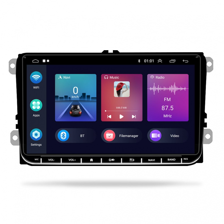 Navigatie Dedicata Volkswagen,QuadCore, 9Inch, 4Gb Ram, 64Gb stocare, Apple Carplay Android Auto
