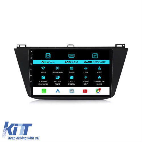 Navigatie Dedicata Volkswagen Tiguan (2016 - 2023) 10 Inch, 4Gb Ram, 64Gb stocare, Carplay NAVVW104U...