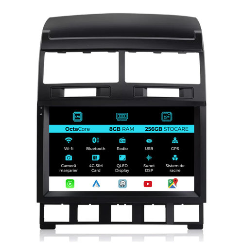 Navigatie Dedicata Volkswagen Touareg (2003-2010), 9Inch, 8Gb Ram, 256Gb Stocare, Carplay