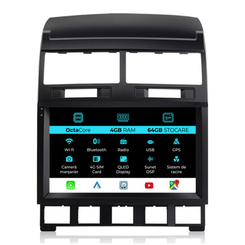 Navigatie Dedicata Volkswagen Touareg (2003-2010), 9Inch, 4Gb Ram, 64Gb Stocare, Carplay