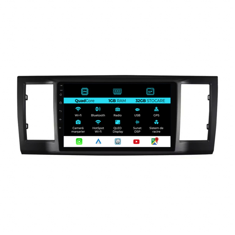 Navigatie Dedicata Volkswagen Transporter T6 (2016 - 2020), 9Inch, 1Gb Ram, 32Gb Stocare, Carplay