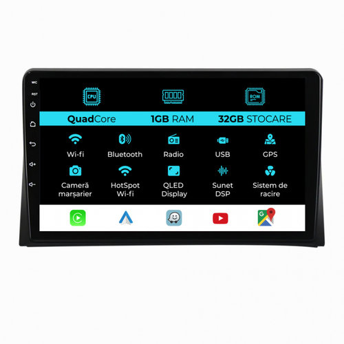 Navigatie Dedicata Volkswagen Transporter Multivan (2013-2015), 9Inch, 1Gb Ram, 32Gb Stocare, Carpla...