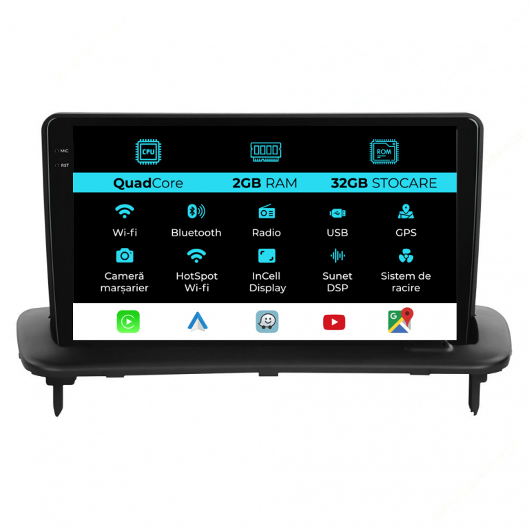 Navigatie Dedicata Volvo S40 (2004-2012), 9Inch, 2Gb Ram, 32Gb Stocare, Carplay