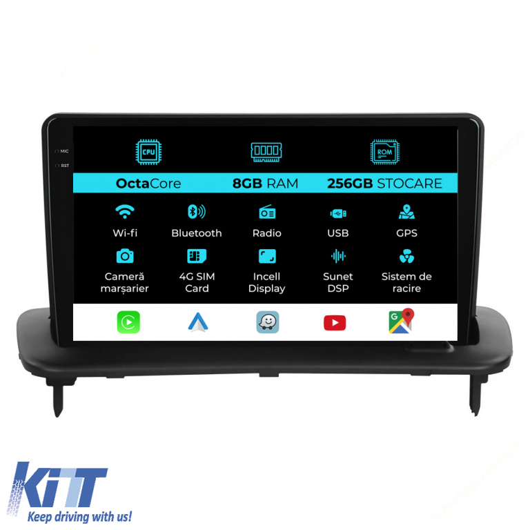 Navigatie Dedicata Volvo S40 (2004-2012), 9Inch, 8Gb Ram, 256Gb Stocare, Carplay NAVVO98KLW