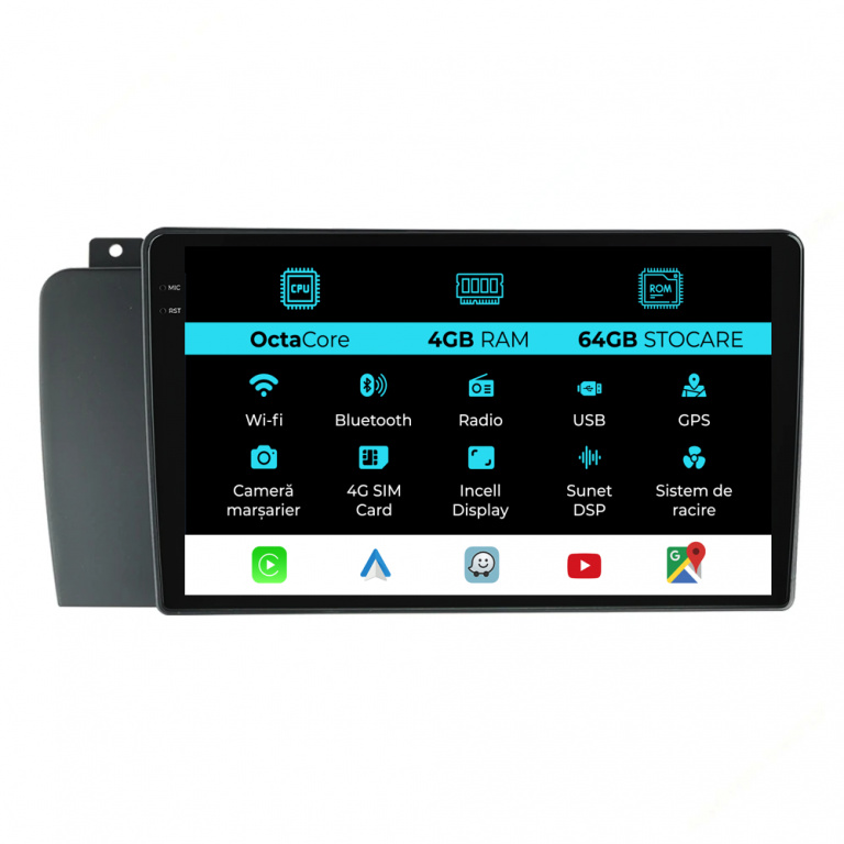 Navigatie Dedicata Volvo S60 (2004-2010), 9Inch, 4Gb Ram, 64Gb Stocare, Carplay
